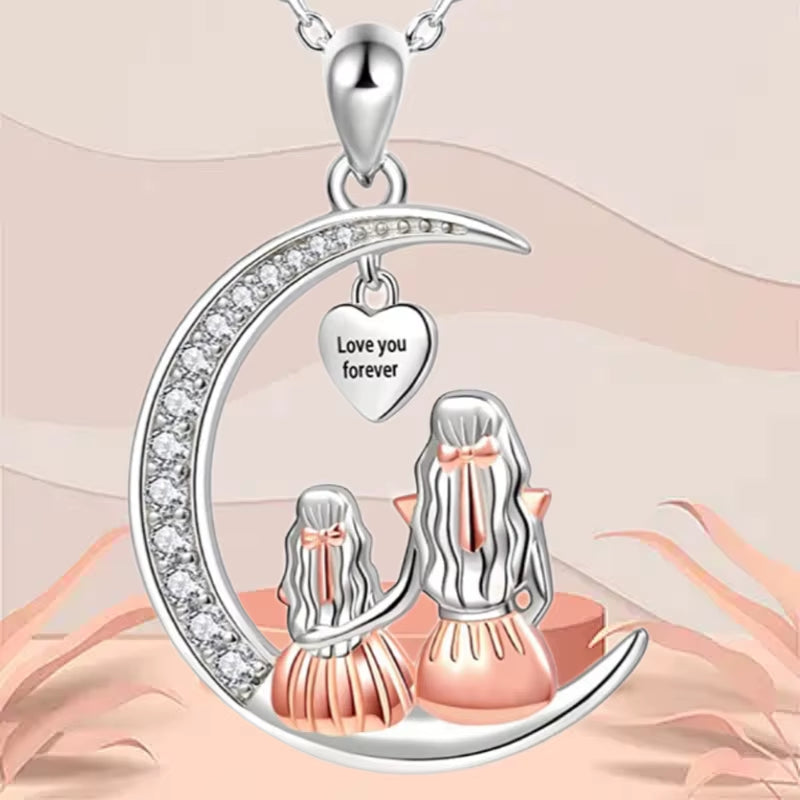 Collar Madre e Hija · Luna y Corazón