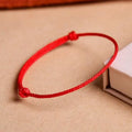 Fashion Simple Lucky Knot Red Rope Bracelets for Women Men Handmade String Adjustable Bracelet Friendship Amulet Jewelry Gift