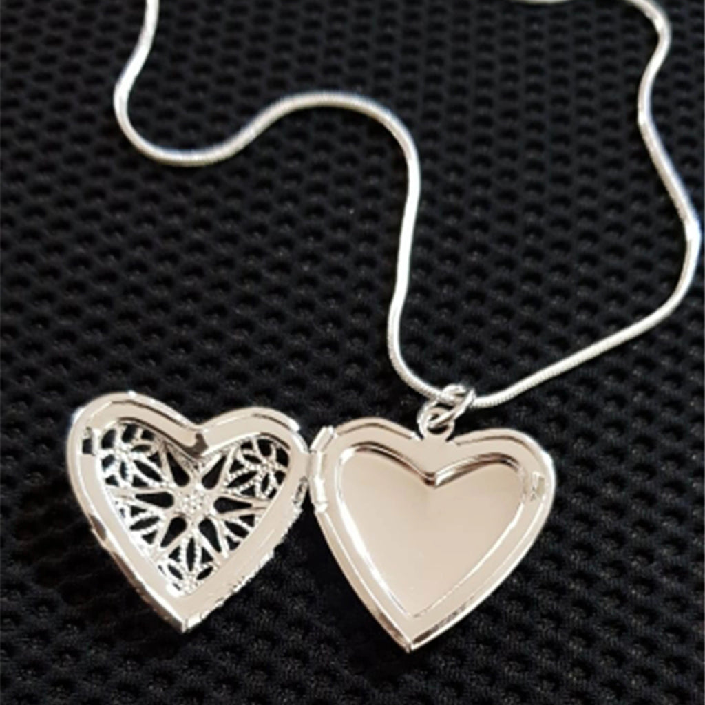 925 Sterling Silver Photo Frame Pendant Necklace 18/20/22/24 Inch Snake Chain for Woman Charm Wedding Fashion Jewelry