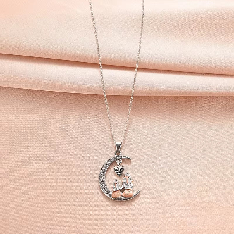 Collar Madre e Hija · Luna y Corazón
